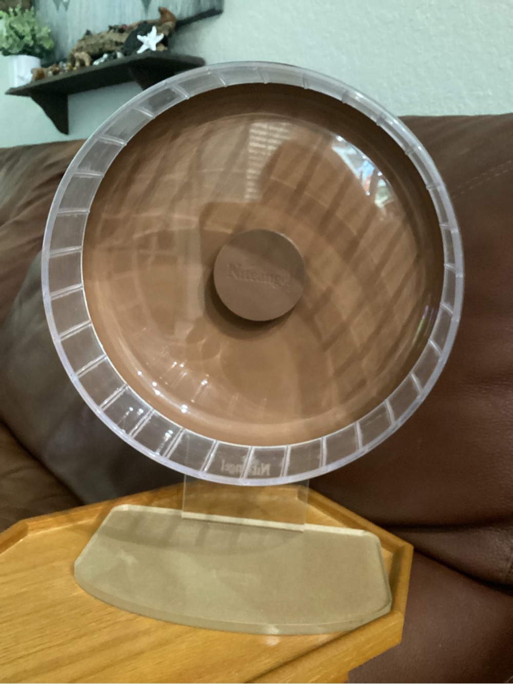 Niteangel Super Silent Hamster Brown Plastic Spinning Wheel